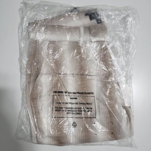 NWT Boohooman SMART CHECK SLIM CROP TROUSER in Light Grey - Size Medium - Picture 6 of 6